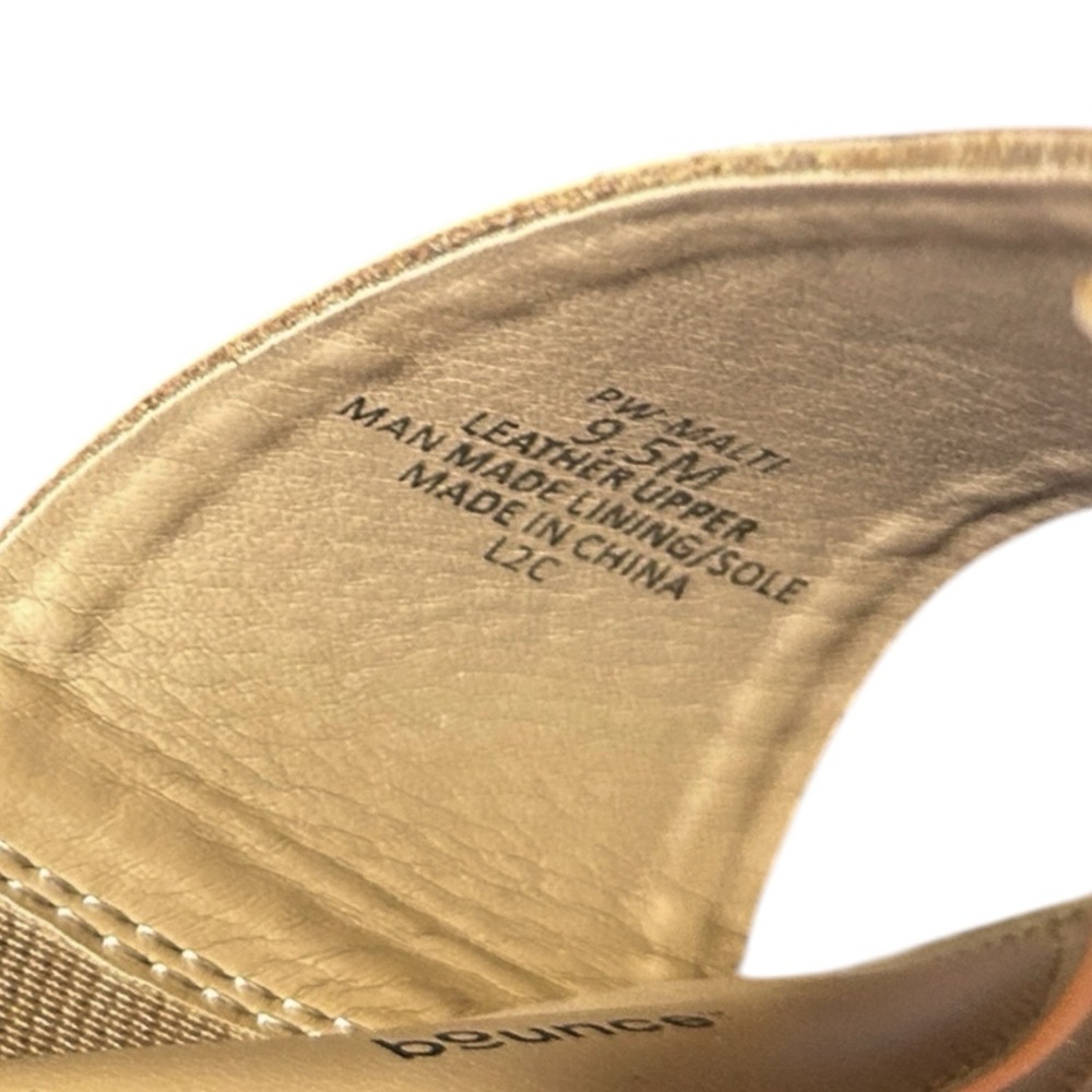 HUSH PUPPIES Tan Leather Sandal Slides sz 9.5M Flats Neutral Comfort Resortwear - Picture 7 of 9